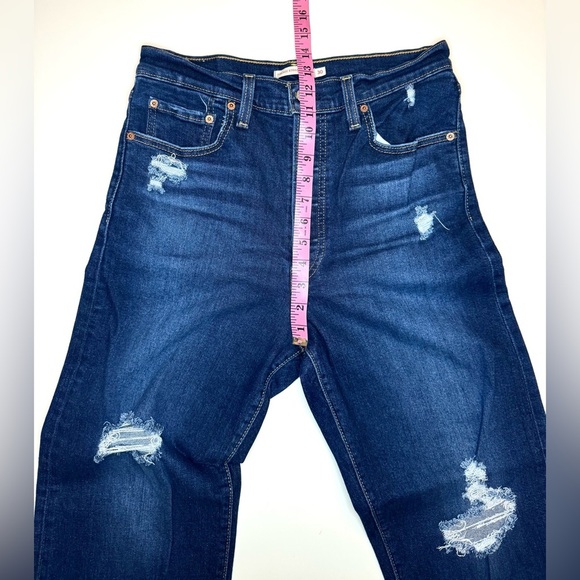 Levi’s Women’s Ribcage Straight Ankle Distressed Jeans Size- 30 - Picture 4 of 8